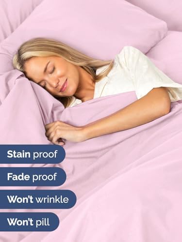 Extra Deep King Sheet Set - 4 Piece Breathable Cooling Sheets - Light Pink