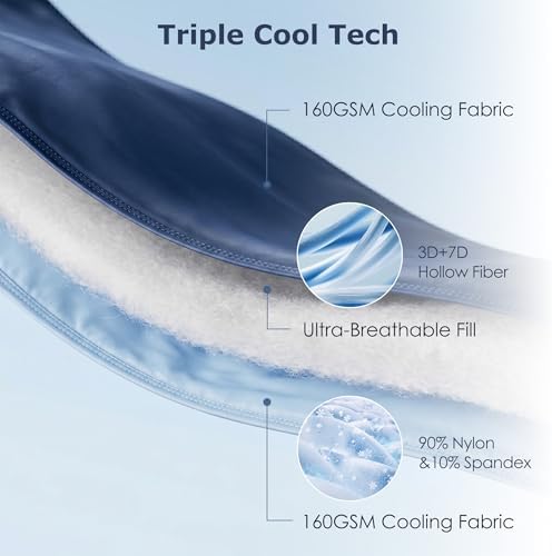 WDCOZY Cooling Comforter Queen Size, QMAX>0.4 Soft Blanket for Hot Sleepers