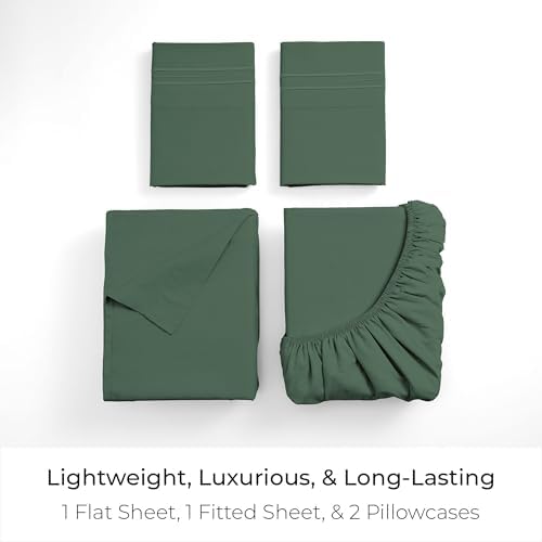 Mellanni Iconic 4-Piece, Ultra Soft Sheet Set (King, Emerald Green)