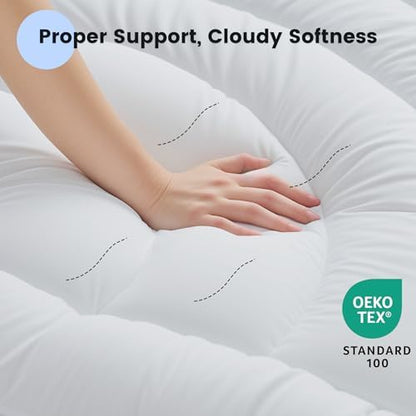 Waterproof Mattress Pad Full, Quilted Fitted Full Mattress Protector