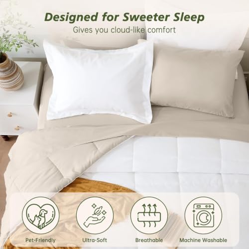 California King Comforter Set, White Bed in a Bag, Bedding Set with sheets
