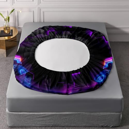 HOSIMA Boys Neon Truck Fitted Sheet Full,1 Fitted Sheet+2 Pillowcases.