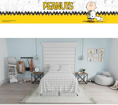 Peanuts Snoopy Bedding Super Soft Cozy Microfiber 4 Piece Queen Sheet Set, (Officially Licensed Product) By Franco