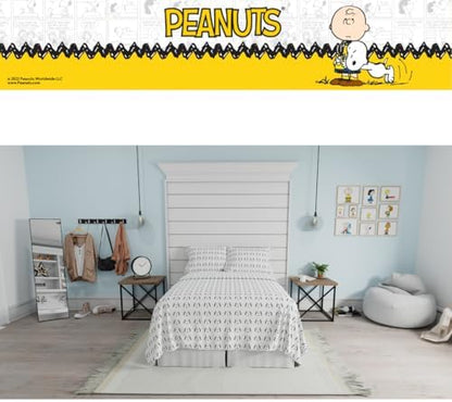 Peanuts Snoopy Bedding Super Soft Cozy Microfiber 4 Piece Queen Sheet Set, (Officially Licensed Product) By Franco