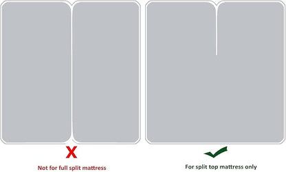 Kingnex Waterproof Split Top King Mattress Protector for Adjustable Bed with Upper Flex 32-34 from Head Ultra Soft Bamboo Viscose Jersey Noiseless Fitted Mattress Cover