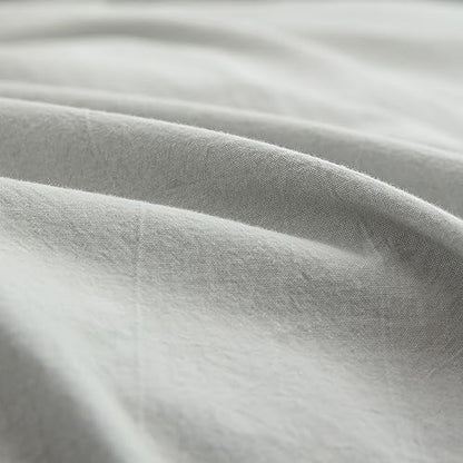BESTOUCH Cotton Solid Duvet Cover Set Northern Droplet Grey Super King Plus