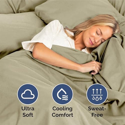 King Size 4 Piece Sheet Set - Ultra Soft & Cooling Sheets- Taupe