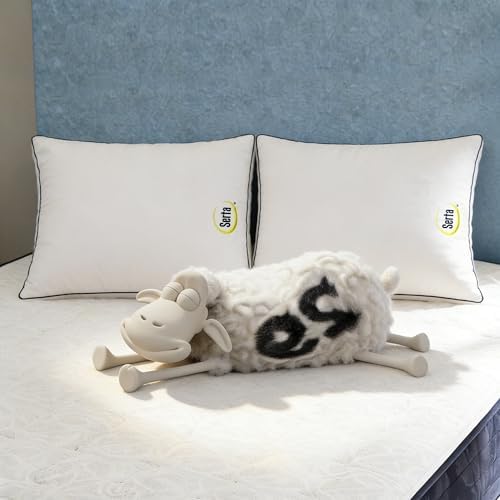 Serta Hotel Bed Pillows Queen/Standard Size Set of 2 Medium Firm Support
