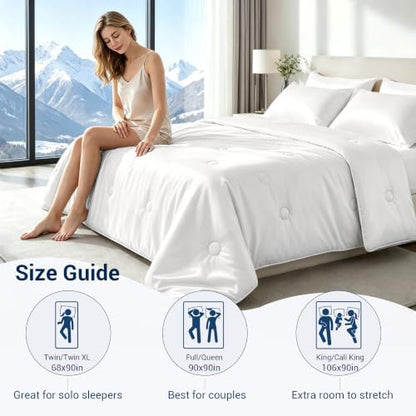 SheRest Cooling Blanket Twin/Twin XL,Ice Silk Comforter for Hot Sleepers