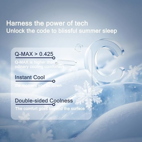 Vielit Cooling Comforter King Size for Hot Sleepers & Night Sweats, Luxury Lightweight Cooling Blanket, Soft Dual-Sided Breathable Summer Comforter,Q-Max>0.425,Machinewashable, 90x106,Grey Blue