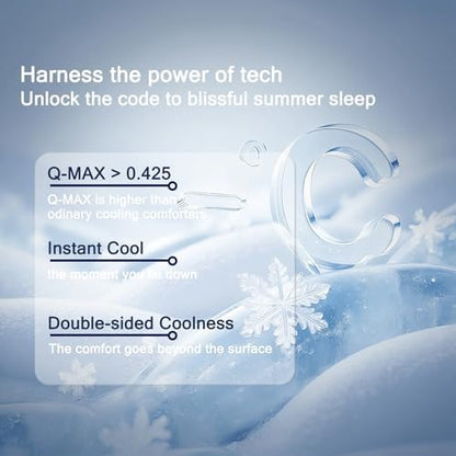 Vielit Cooling Comforter King Size for Hot Sleepers & Night Sweats, Luxury Lightweight Cooling Blanket, Soft Dual-Sided Breathable Summer Comforter,Q-Max>0.425,Machinewashable, 90x106,Grey Blue