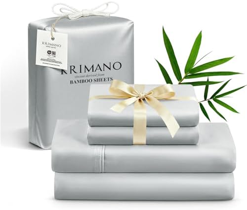 Bamboo Viscose Sheet Set Queen Size, Cooling Sheets Bed Set 4pcs