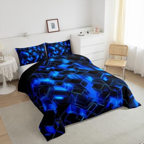 Feelyou Honeycomb Hexagonal Comforter Set Toddler Size Kids Boys Girls