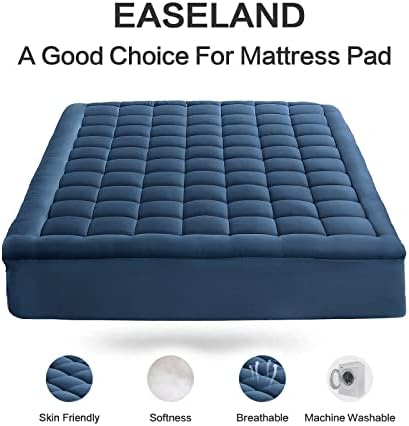 EASELAND California King Mattress Pad Pillow Top Mattress Topper Cotton Top