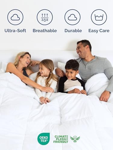 Queen Comforter Set - 7 Piece Bed in a Bag Queen Size Bed Set, Soft - White
