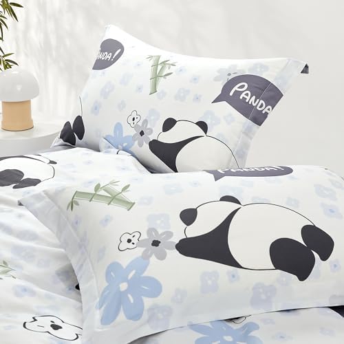 SAPHREAS Home Cute Duvet Cover Set 3pcs Animal Comforter Cover Full Size 100% Cotton Duvet Cover Set 1 Duvet Cover 2 Pillow Shams