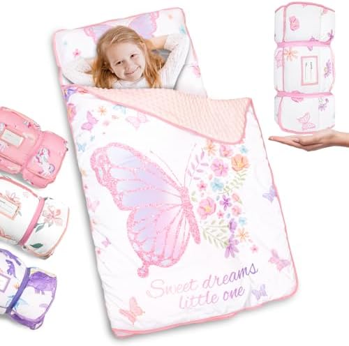 Primlect Toddler Nap Mat with Pillow, Thickened Extra Large Sleeping Bag