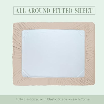 Elegant Comfort 1500 Premium Hotel Quality 18-24 Inches Deep - Extra Deep Pocket Single Fitted Sheet for High Mattress, Luxury and Softest, Smart Pocket - Wrinkle Free, California King, Cream