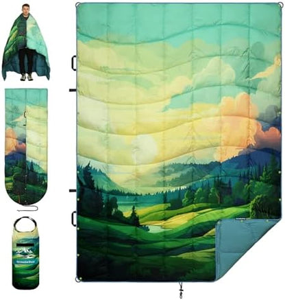 Camping Blanket Puffy Camp Blanket Large Outdoor Blanket