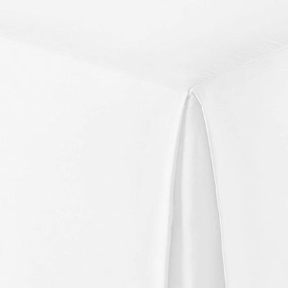 Amazon Basics Lightweight Pleated Bed Skirt, Full, Bright White, Solid