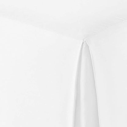 Amazon Basics Lightweight Pleated Bed Skirt, Machine Washable, Wrinkle and Fade Resistant, King, Bright White, 16-Inch Drop