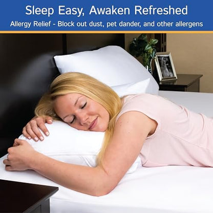 Queen Size Mattress Protector Waterproof Zippered Cover Premium Quality Encasement White
