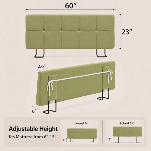 Queen Headboard with Adjustable Height