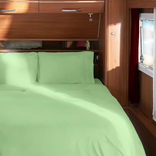 Mellanni Iconic 4-Piece, Ultra Soft Sheet Set (RV/Short Queen, Pistachio)