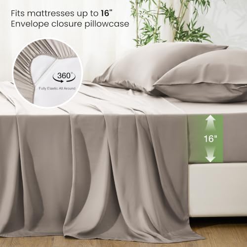 Love's cabin 100% Rayon Derived from Bamboo, King Size Sheet Set, 6 Pieces