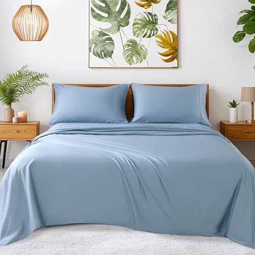 SONORO KATE 100% Egyptian Cotton Sheets,1200 Series,Cal King Size