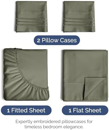 King Size 4 Piece Sheet Set - Ultra Soft & Cooling Bed Sheets - Dark Taupe