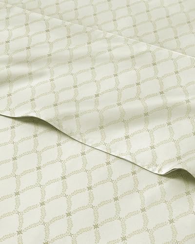 Full 4 Piece Floral Sheet Set - Soft, Breathable & Cooling - French Trellis