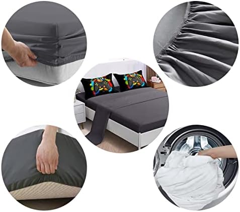 BDUCOK Gamer Comforter Set Gaming Twin Size,Video Game Controller Comforter for Boys Kids Adult 3D Gamepad Microfiber Bedding Sets 5 Pieces Bed in A Bag Sets30019,Twin