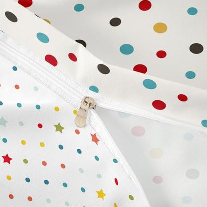 Kawaii Comforter Cover Set, Color Dots Bedding Set for Kids Girls Kawaii Room Decor, Music Notes Print Decor Cute Cartoon Duvet Cover, Soft Microfiber Reversible Bedding Comforter, Twin Size