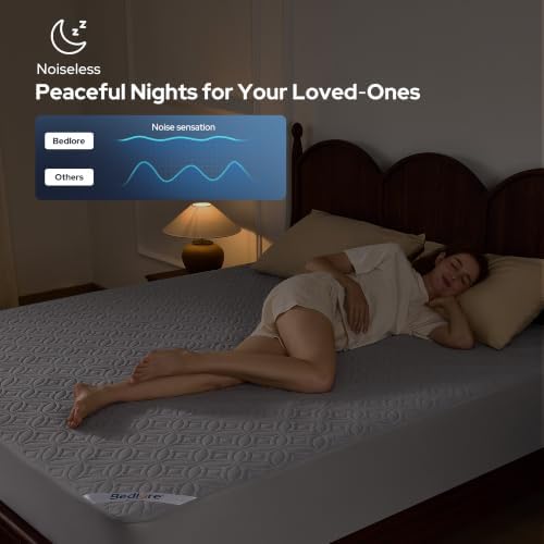 BEDLORE Waterproof Mattress Protector, California King Size Mattress Pad