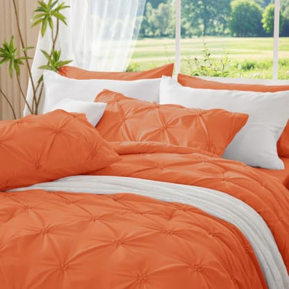 BEDELITE Queen Comforter Set Pumpkin,Lightweight & Soft Comforter