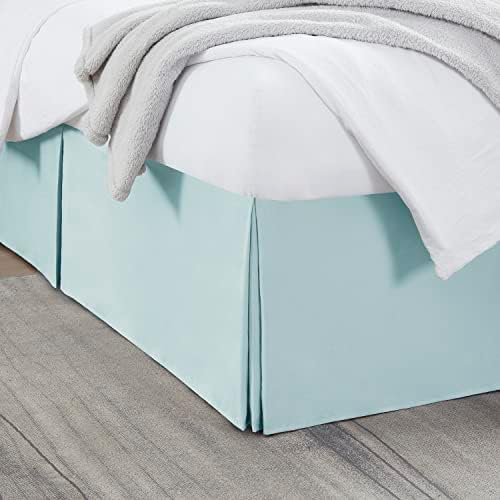 Nestl Light Baby Blue Twin XL Bed Skirt - Twin XL Size Bed Skirt 14 Inch Drop - Brushed Microfiber Bed Skirts - Hotel Quality Pleated Bed Skirt - Shrinkage & Fade Resistant