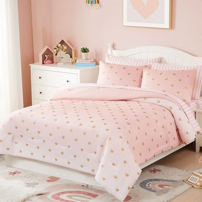 Full Size Comforter Sets for Girls-7 Pieces Soft Full Size Bedding Sets