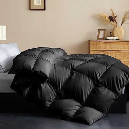 Cosybay Feather and Down Fiber Comforter Insert Twin, 100% Cotton Cover