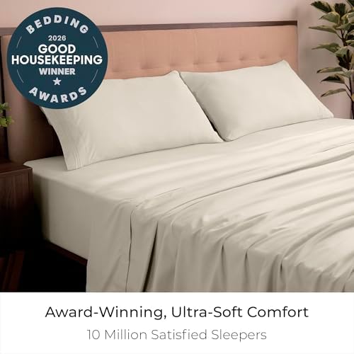Mellanni Iconic 4-Piece, Ultra Soft Sheet Set (Cal King, Golden Ivory)