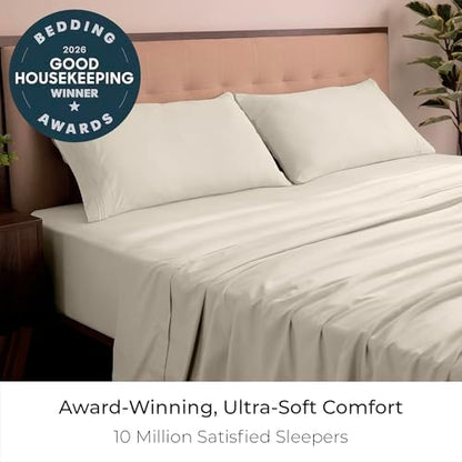 Mellanni Iconic 4-Piece, Ultra Soft Sheet Set (Cal King, Golden Ivory)