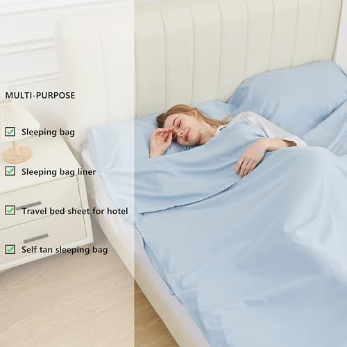 Sleeping Bag Liner, Ultralight & Compact Travel Sheet for Hotel