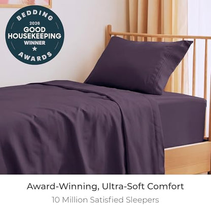 Mellanni Iconic 3-Piece, Ultra Soft Sheet Set (Twin XL, Purple)
