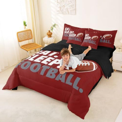 Erosebridal Football Comforter Set Twin 7 Pcs