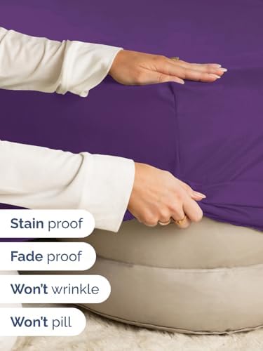CGK Linens Extra Deep Split King Fitted Sheet - Fitted Sheet Only - Purple