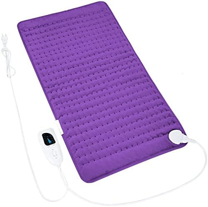 Heating Pad Electric Heat Pad, Hot Heated Pad,Multiple Temp and Timer Settings,Suitable for Shoulders, Neck, arms, Abdomen, Back, Legs, etc (Deep Purple, 40"X20")