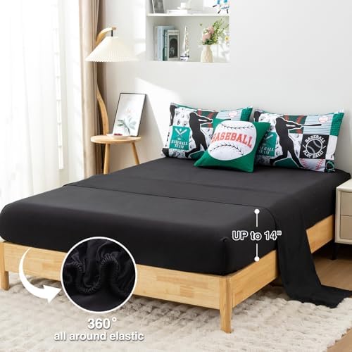 A Nice Night Sports Baseball Bedding Boys Comforter Sets Twin,Green