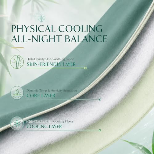 Eastsora Cooling Comforter Queen Size, Cooling Blanket for Hot Sleepers, Q-Max 0.45 Reversible Summer Comforter, Lightweight Breathable Bedding for Warm Nights & Night Sweats (Green)