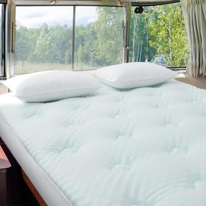 Hansleep RV Short Queen Mattress Topper Memorry Foam, Camping Queen Foam