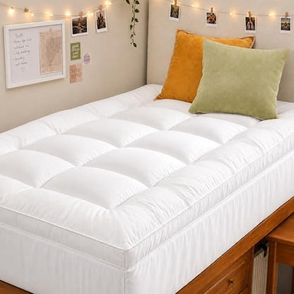YUGYVOB Twin Mattress Topper Extra Thick, Cooling Plush Mattress Pad